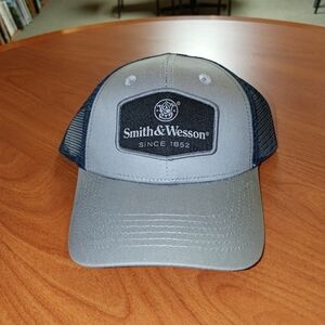 Smith & Wesson Stitched Patch Trucker Mesh Snapback Hat Cap New